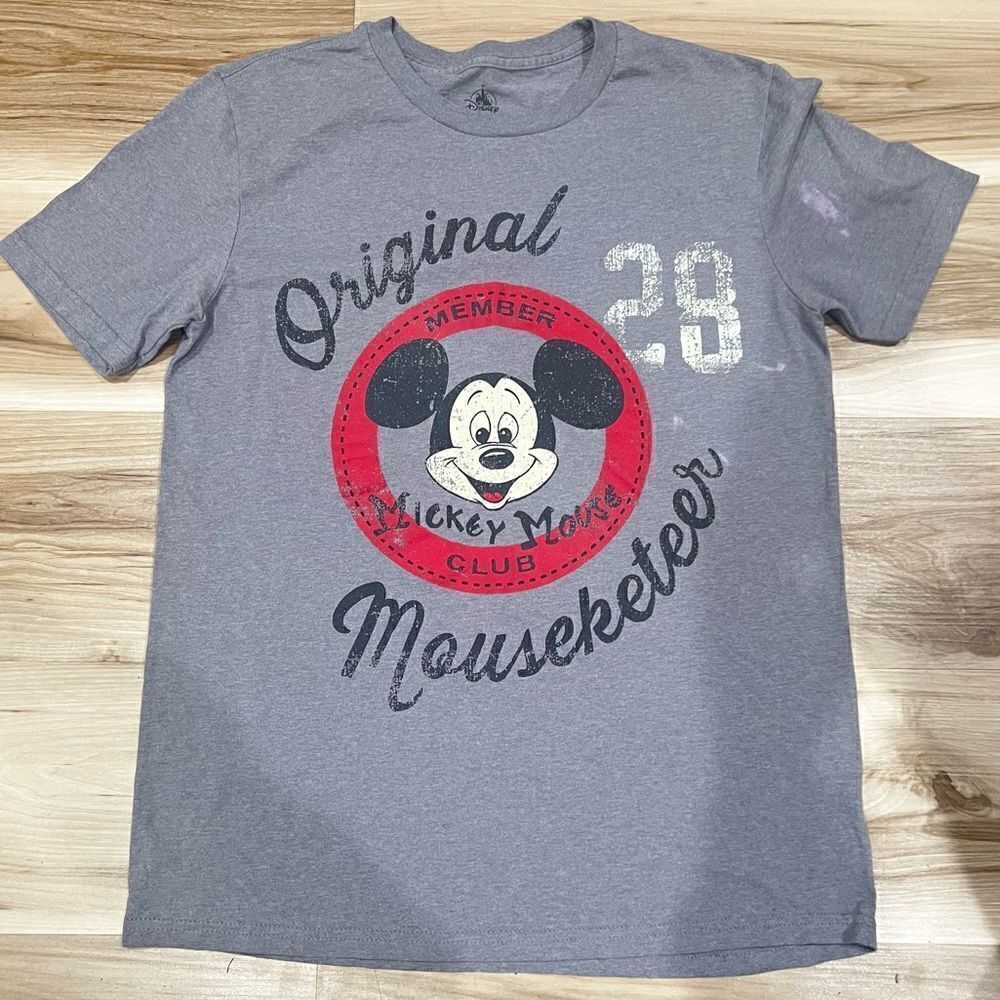 Disney Parks Mouseketeer Grey Mickey Graphic Tee Shirt Men’s Small